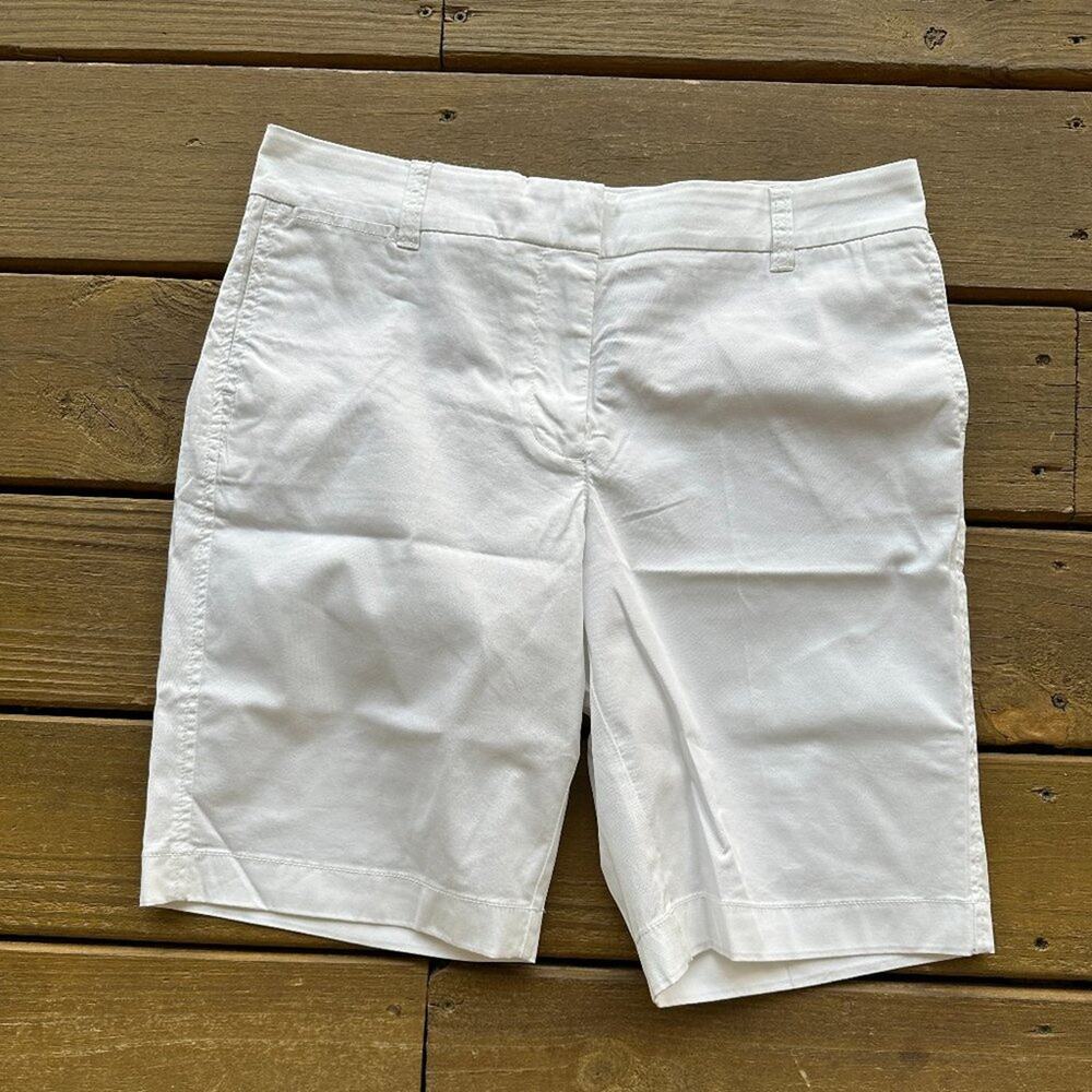 J.Crew White Chino Shorts 10"